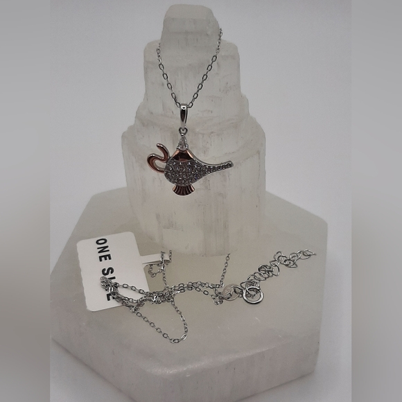N9 Sterling Silver Genie Lamp Necklace- Charmed Aroma - Picture 1 of 4